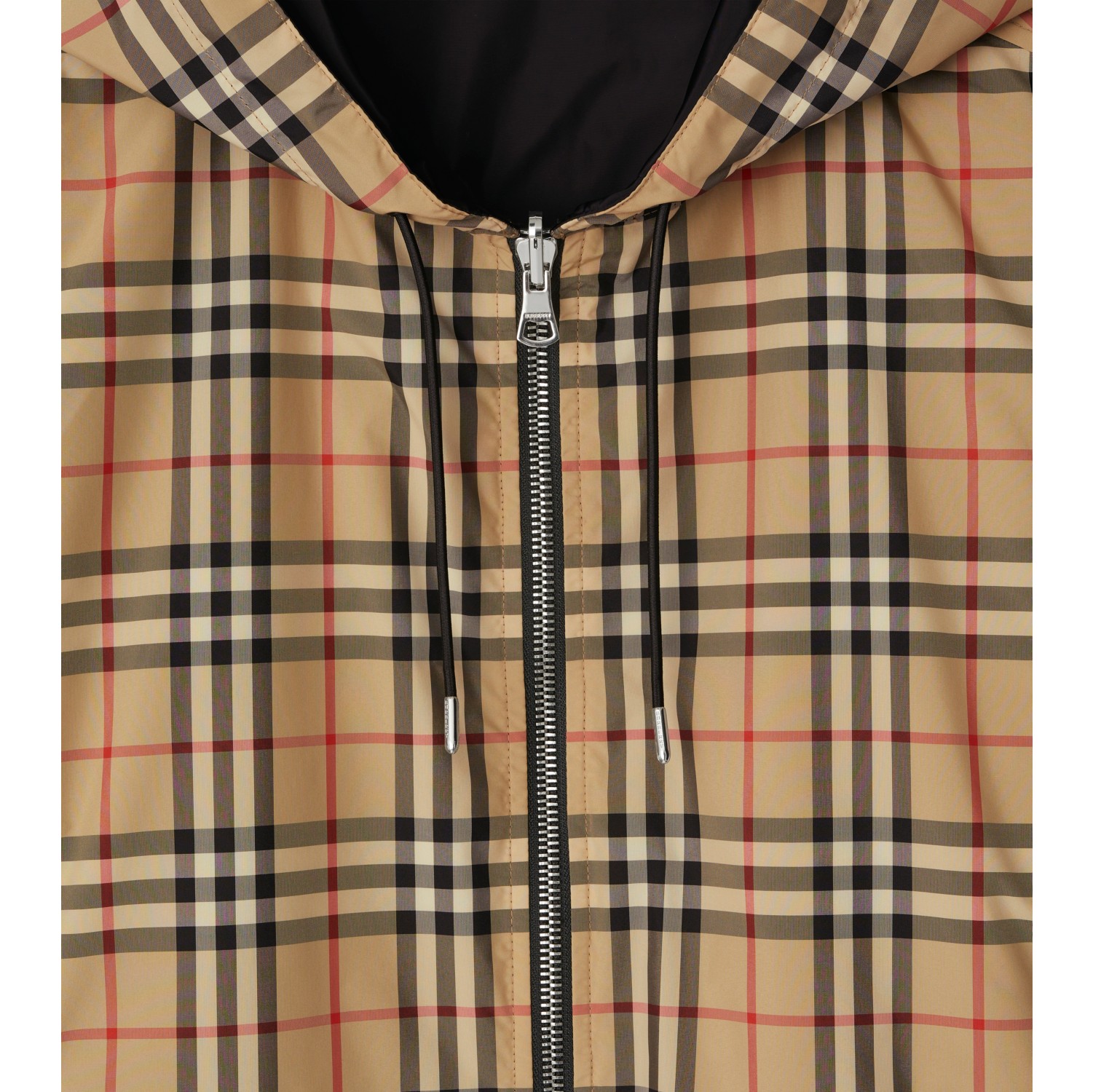 Reversible Check Hooded Jacket