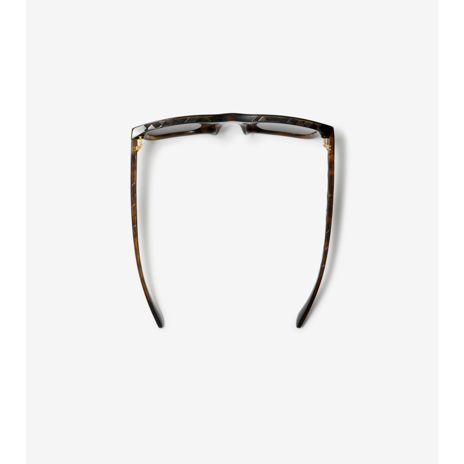 Embossed Check Square Sunglasses