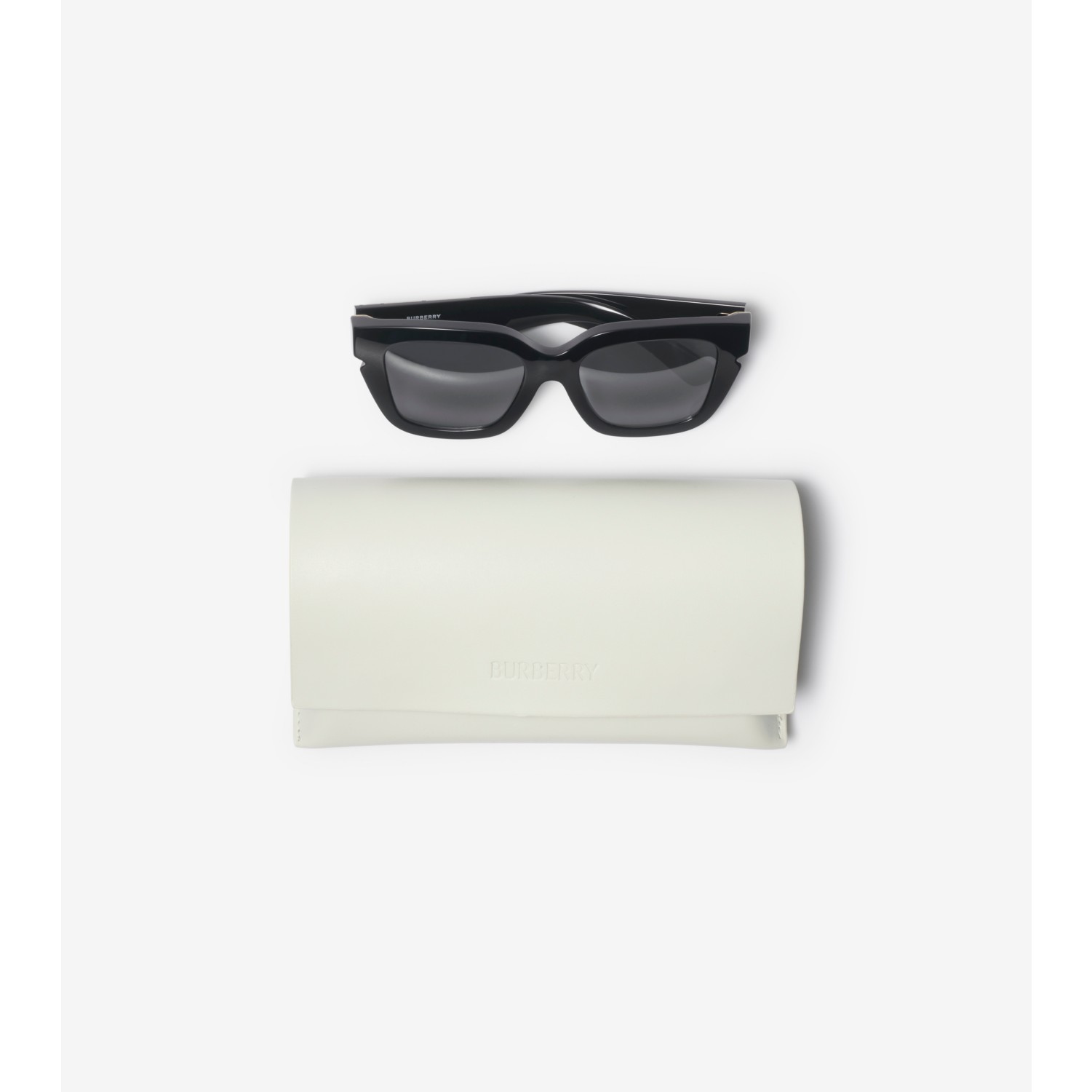 Inlaid Check Square Sunglasses
