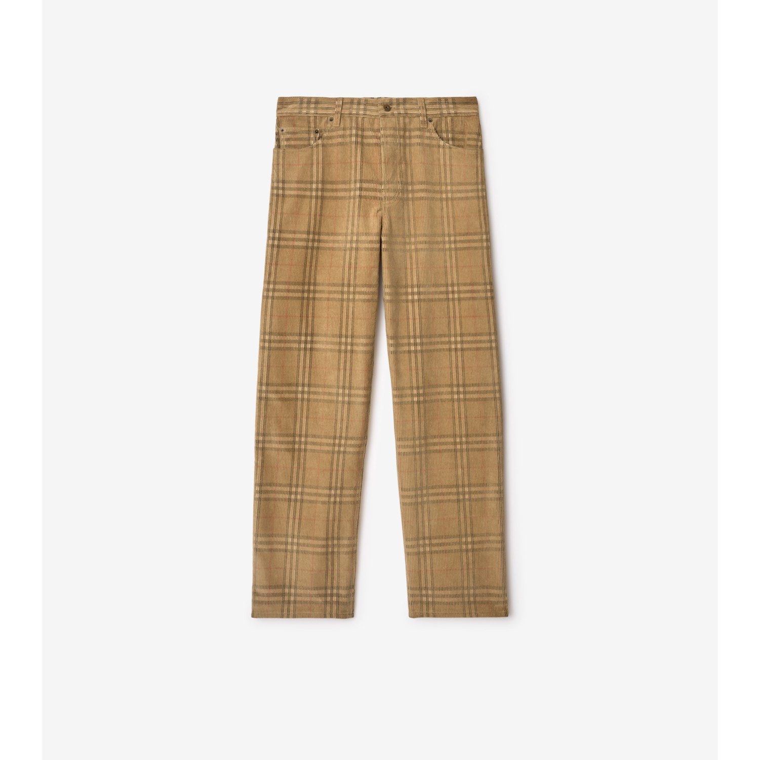 Check Corduroy Trousers