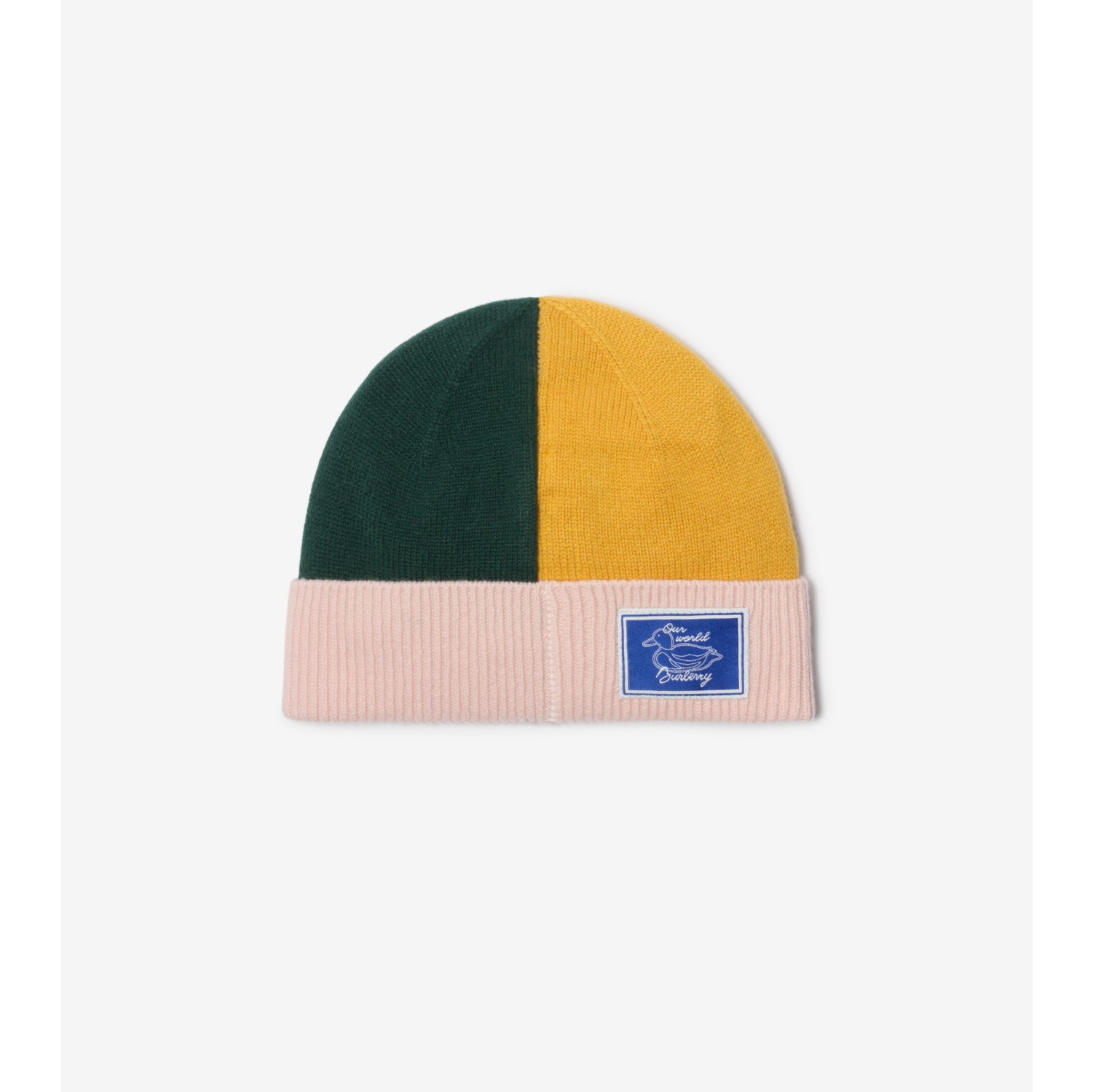 Colour Block Cashmere Beanie