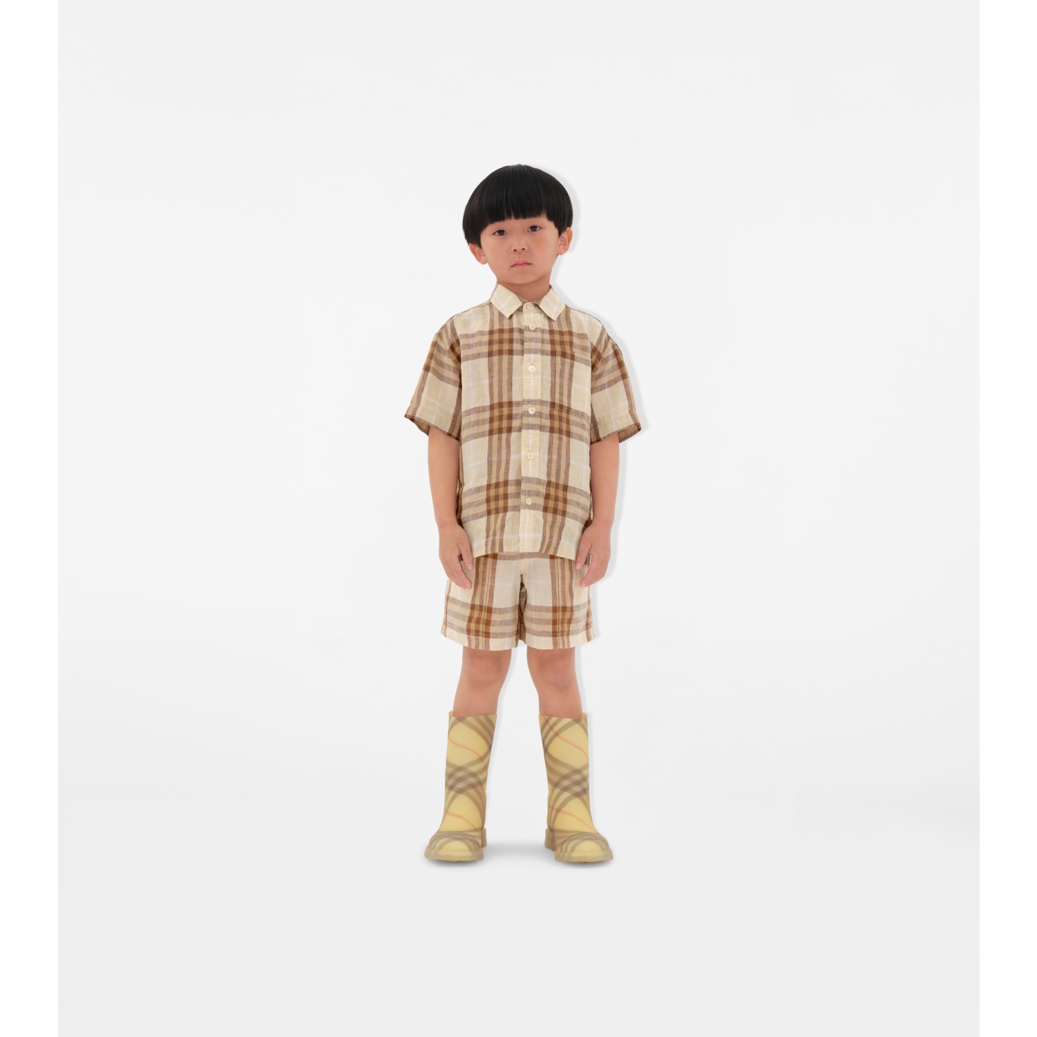 Camisa de linho xadrez