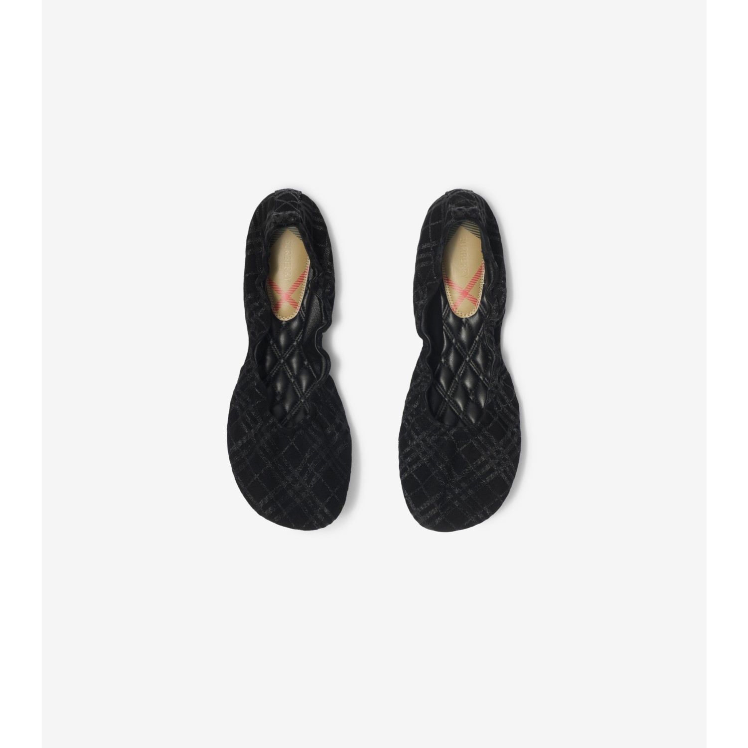 Check Suede Baby Ballerinas​