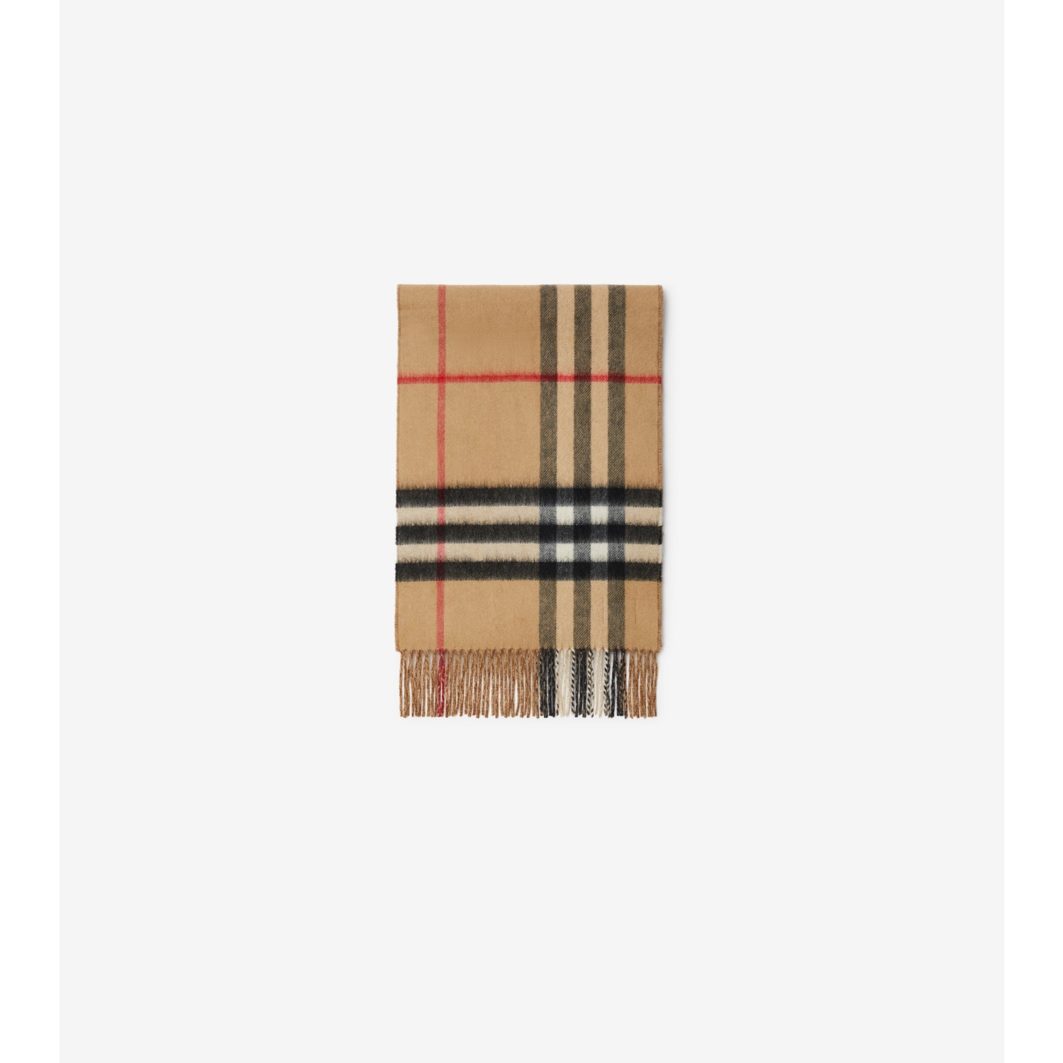 Cachecol de cashmere com estampa Check contrastante