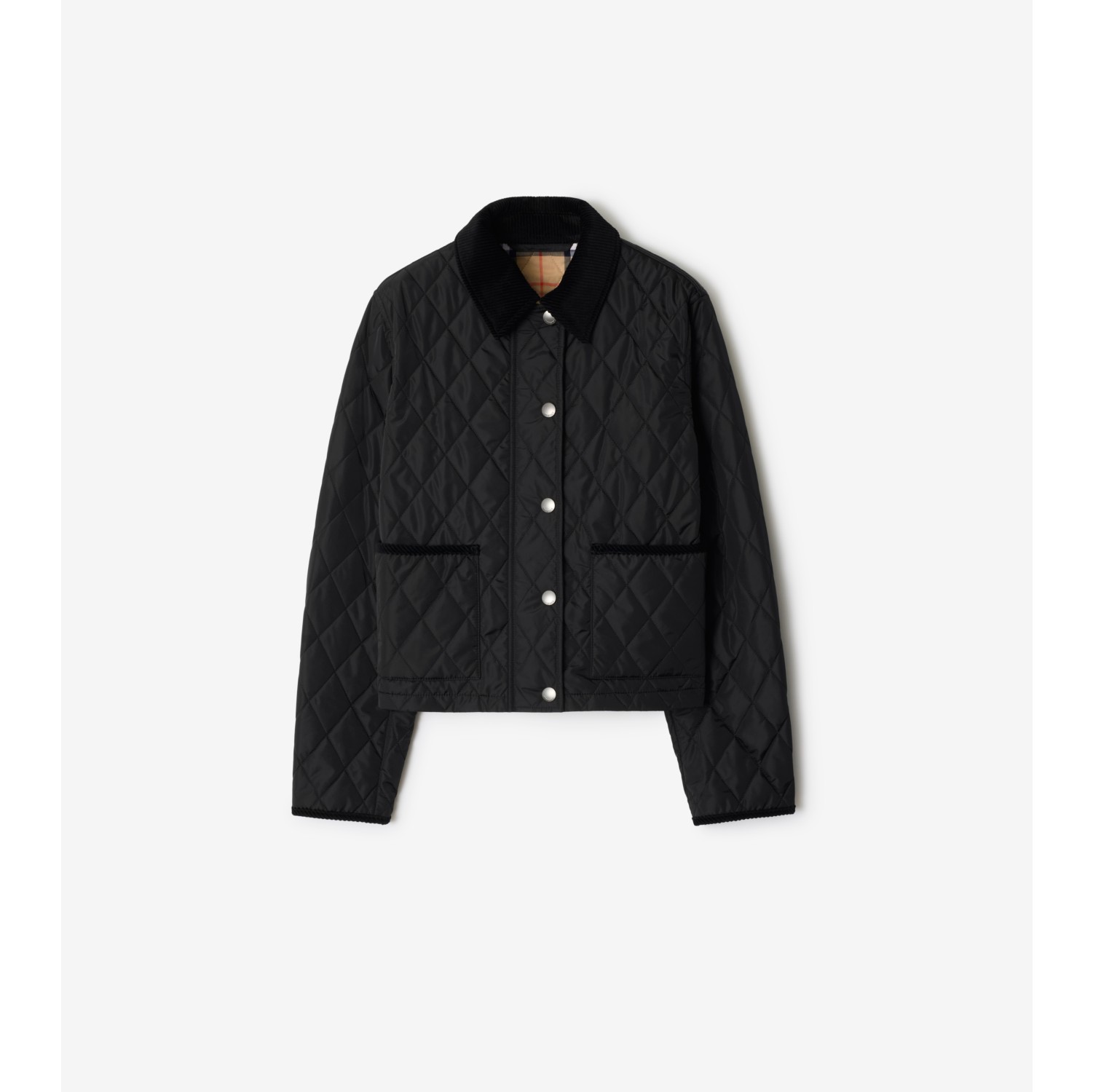 Cropped Quilted Nylon Jacket