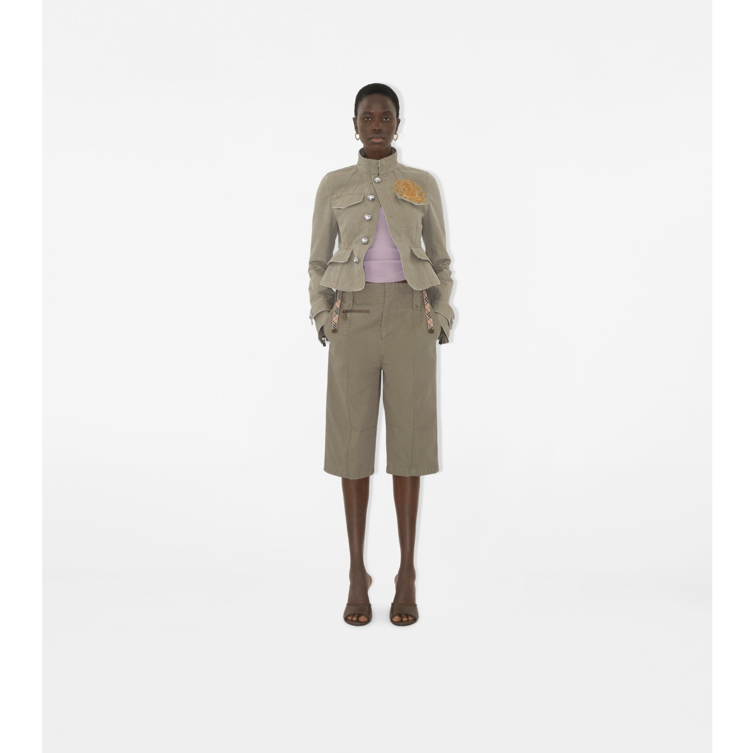 Cotton Capri Trousers