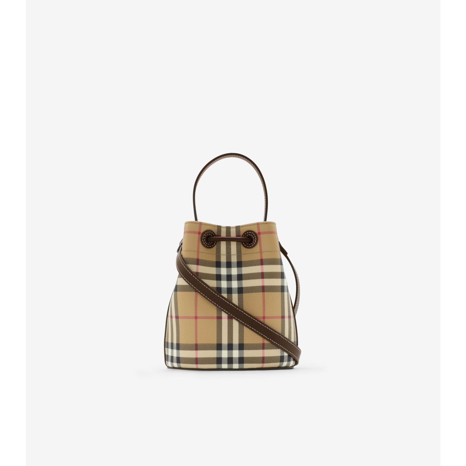 Mini Check Bucket Bag