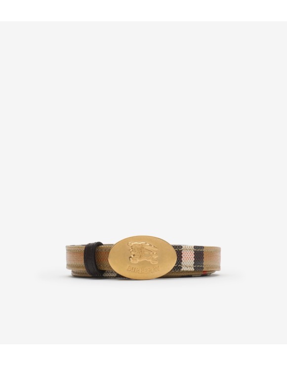 Thin Reversible Check Knight Stamp Belt​