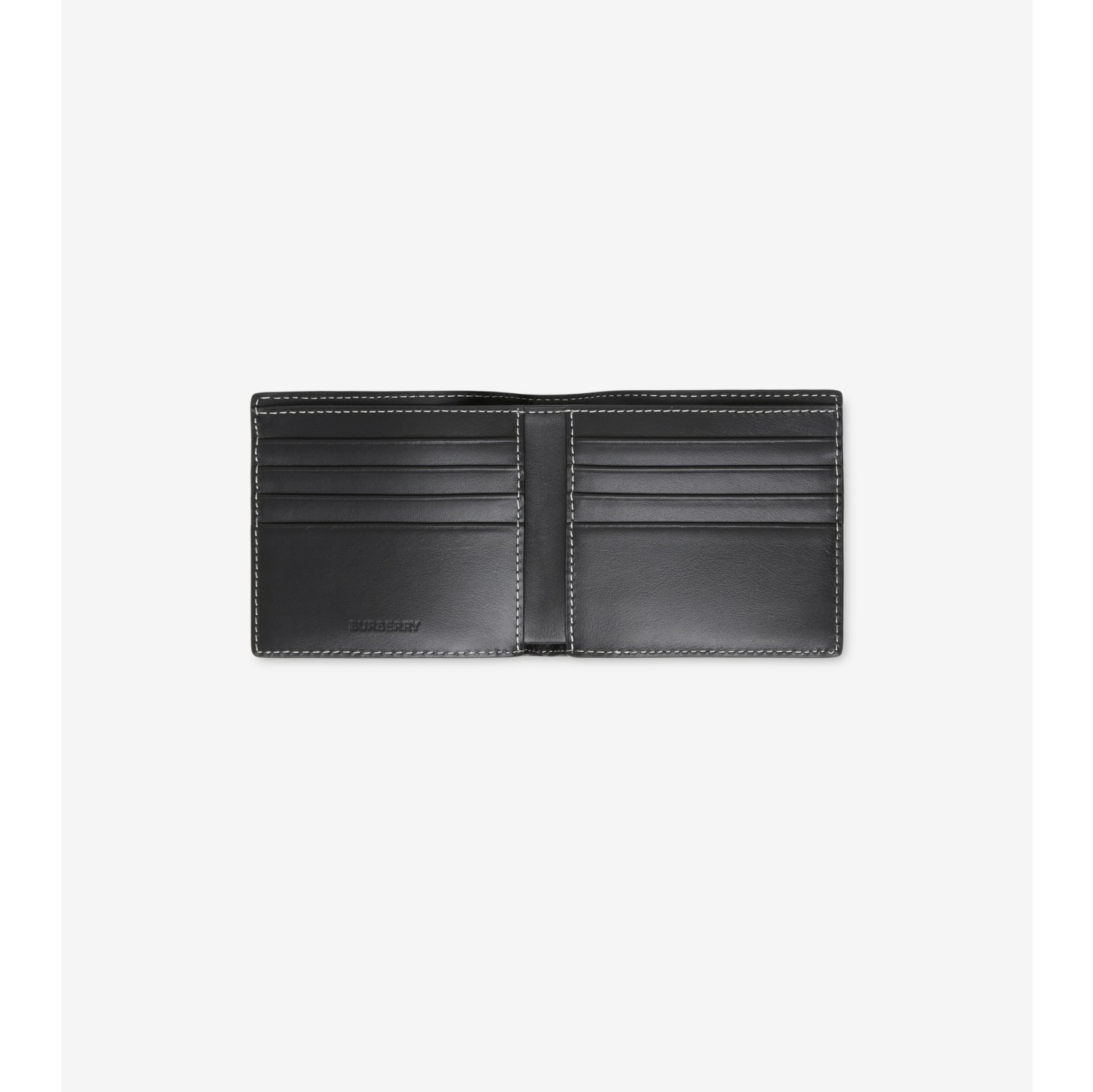 Portefeuille à rabat en cuir et Check