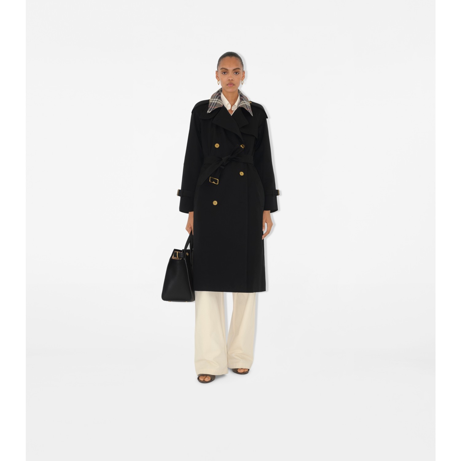 Long Check Collar Castleford Trench Coat