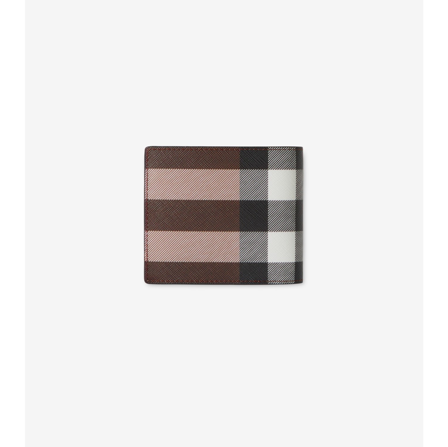 Portefeuille à rabat en cuir et Check