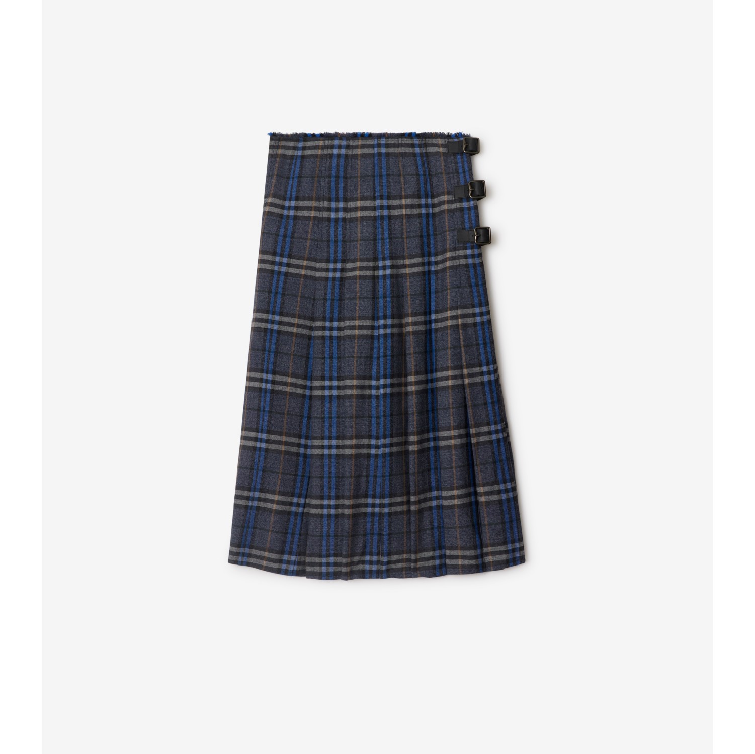Check Wool Midi Kilt