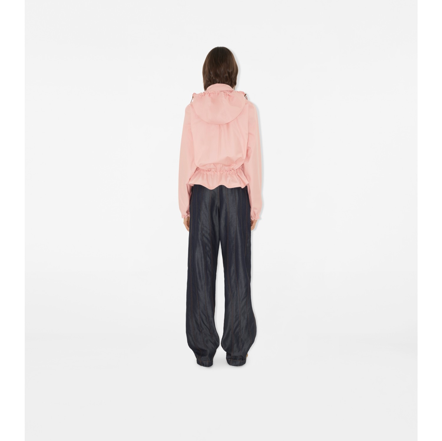 Tropical Gabardine Hooded Trench Jacket