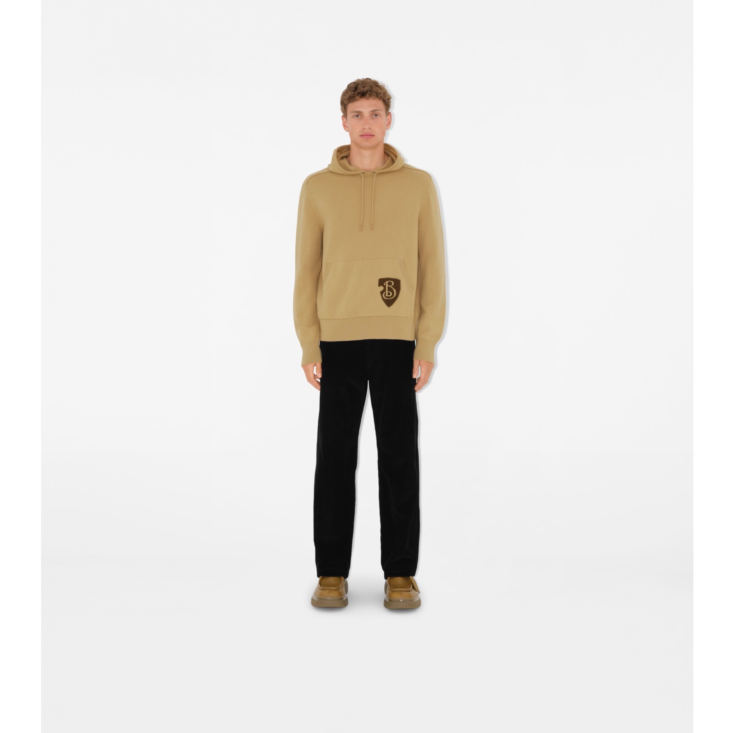 B Shield Wool Blend Hoodie