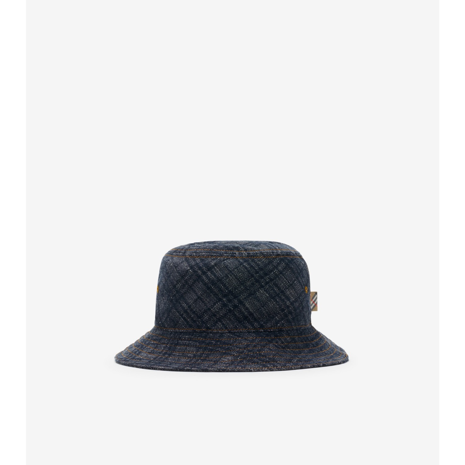 Check Denim Bucket Hat