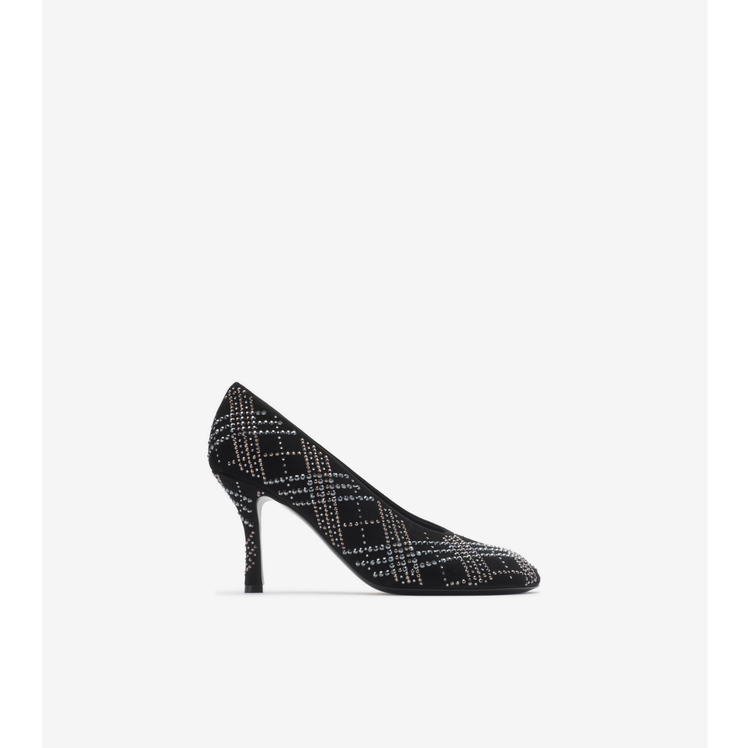 Crystal Check Suede Baby Pumps