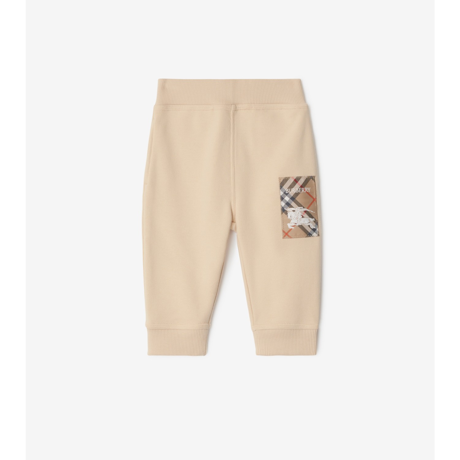 Check Label Cotton Jogging Pants