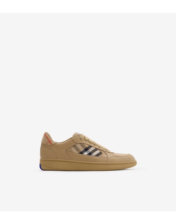 Leather and Check Terrace Sneakers​