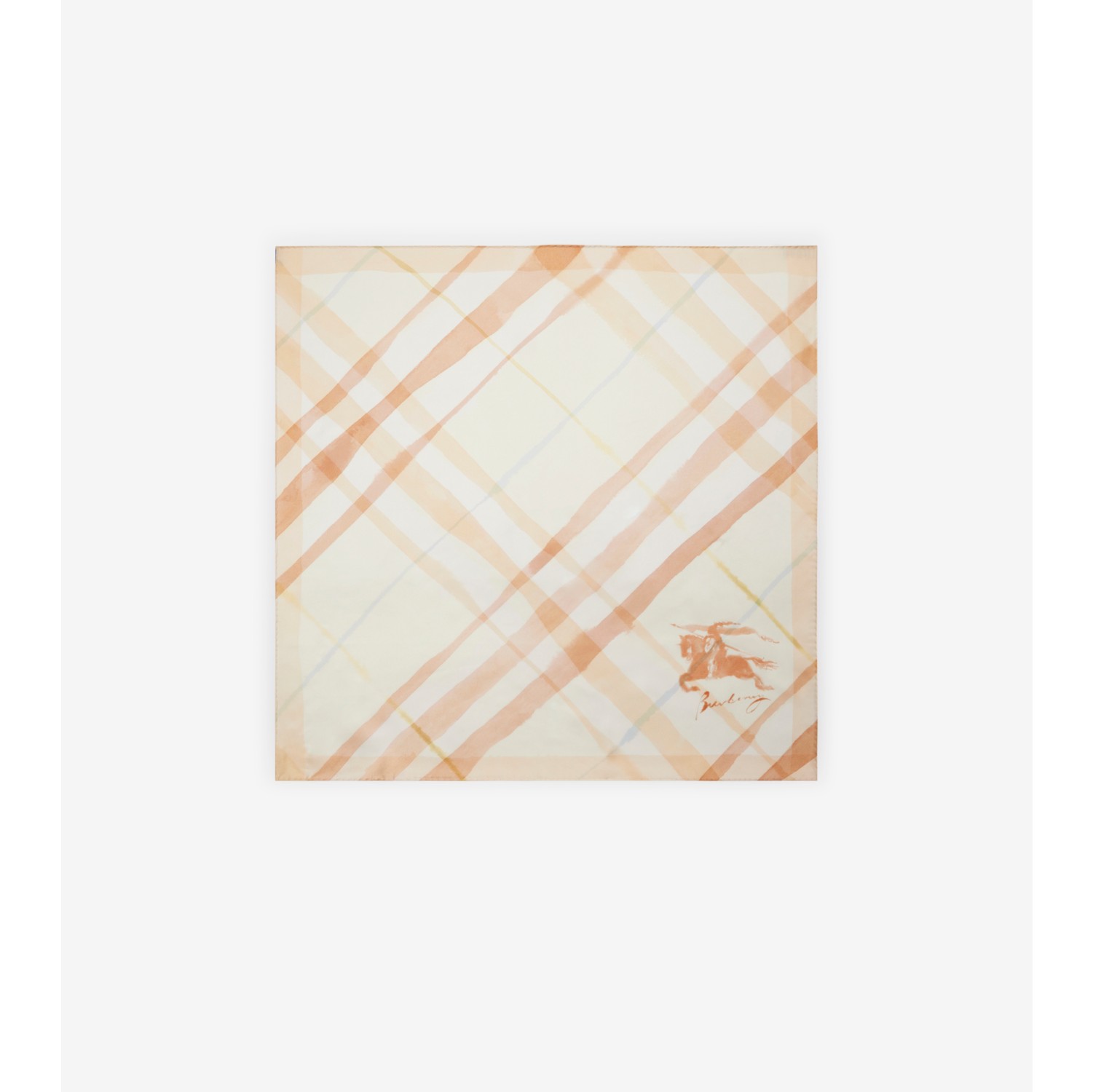 Foulard en soie Check aquarelle
