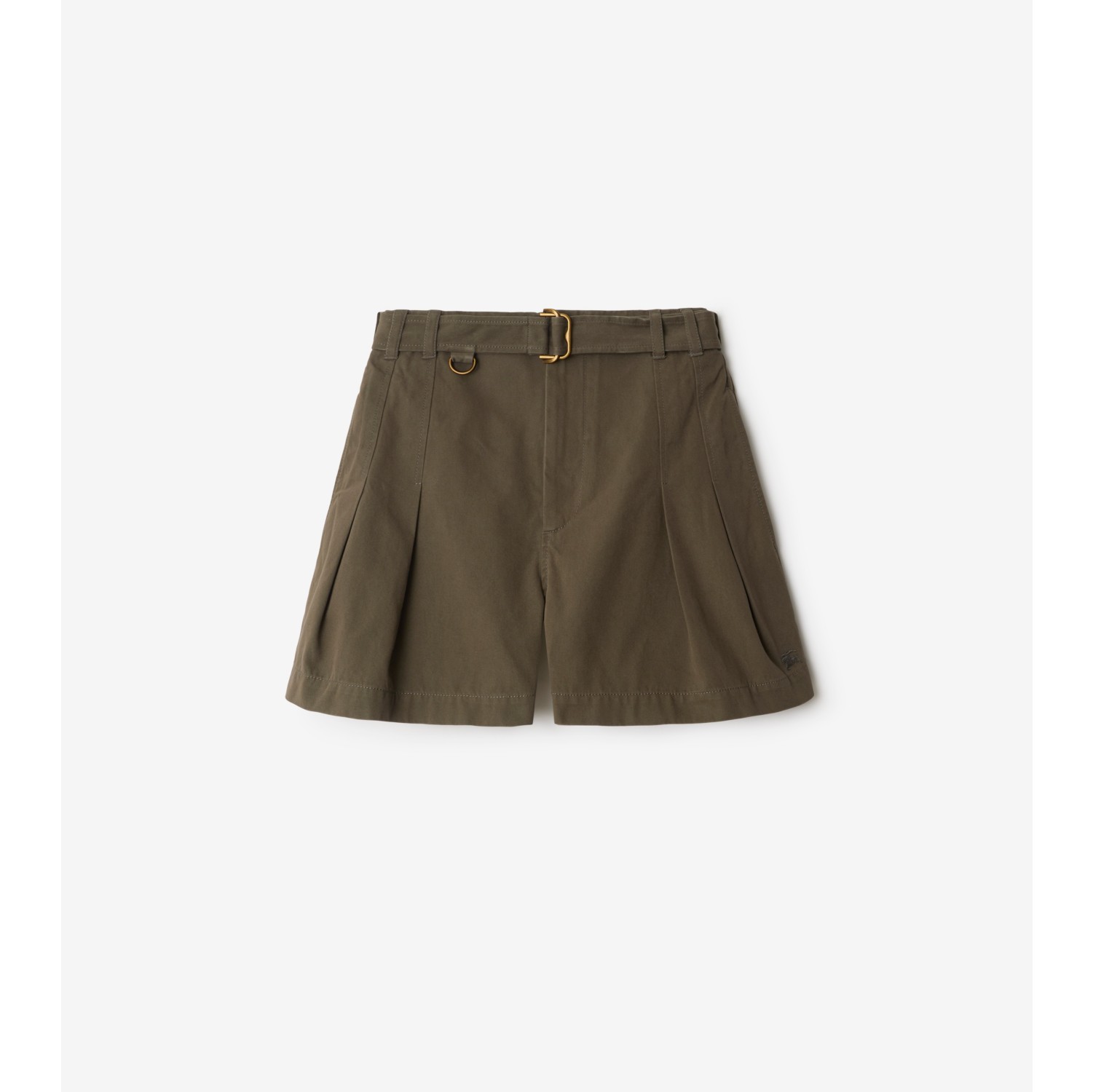 Gabardine Belted Shorts