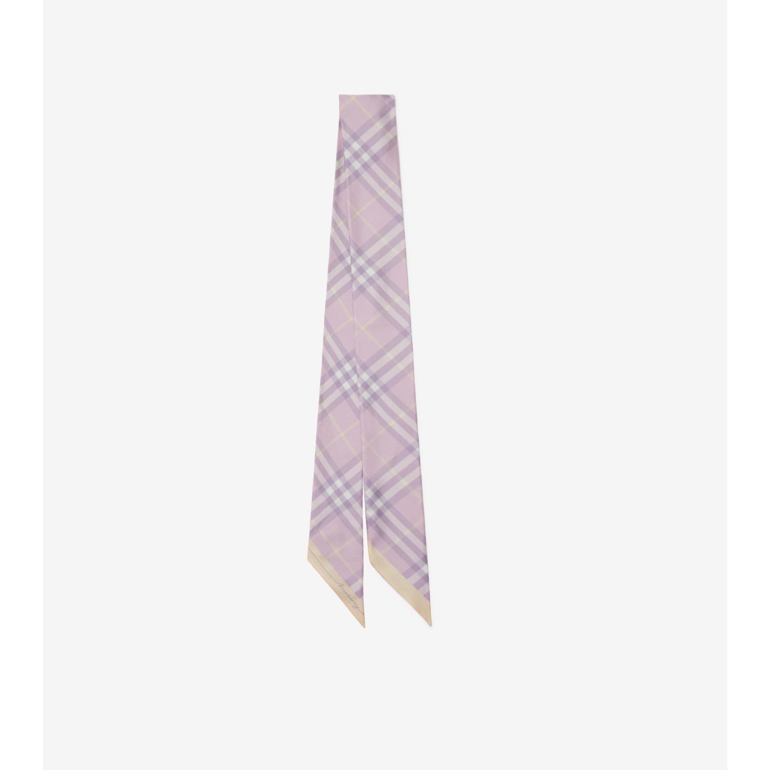 Foulard ultrafin en soie Check