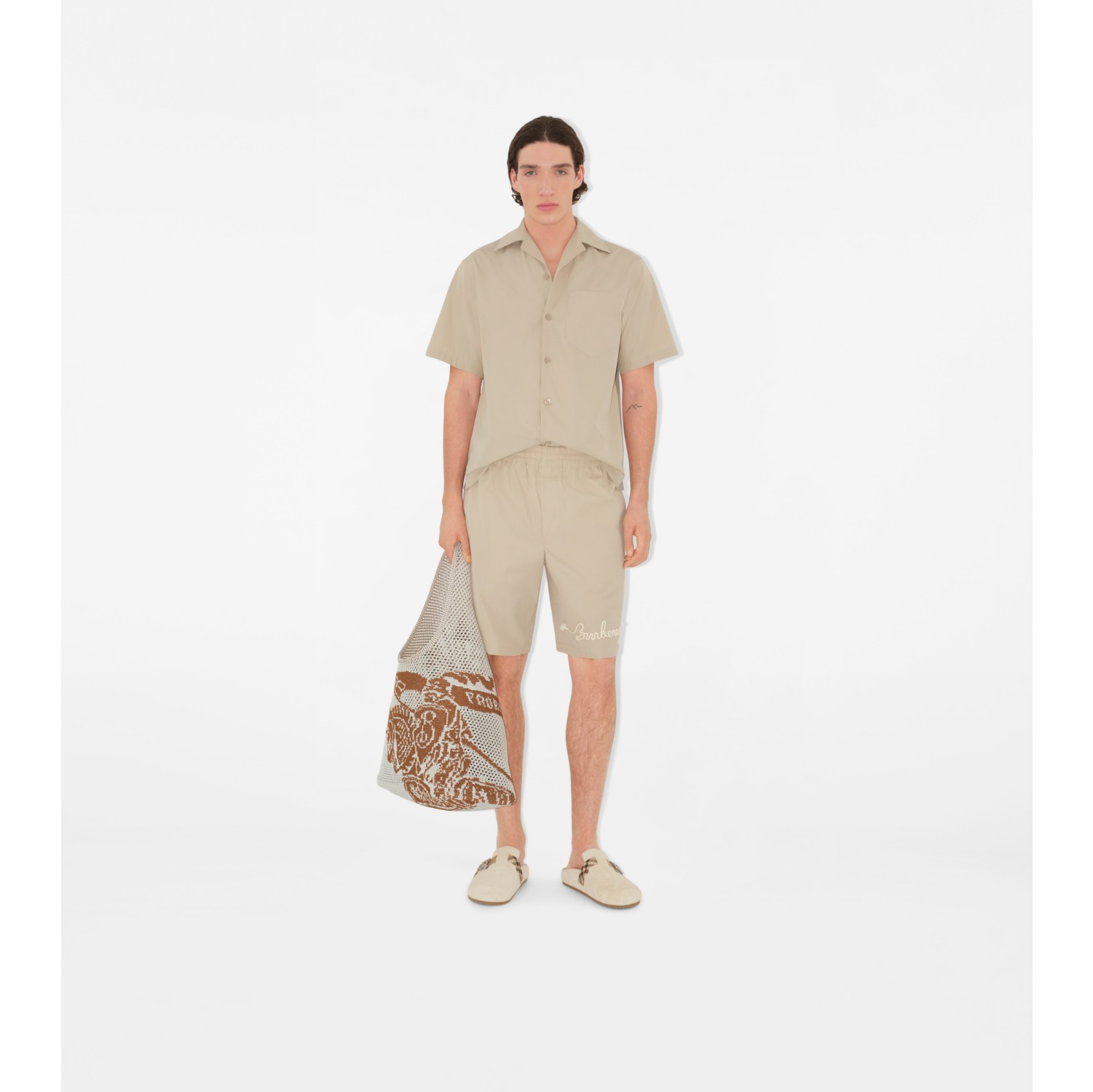 Knot Logo Cotton Shorts