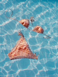 Check Bikini Top in colour Teacup