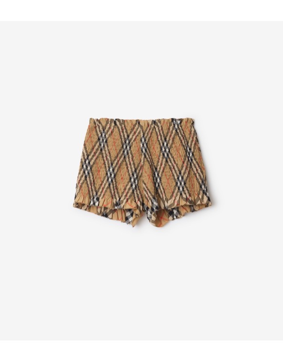 Check Cotton Shorts