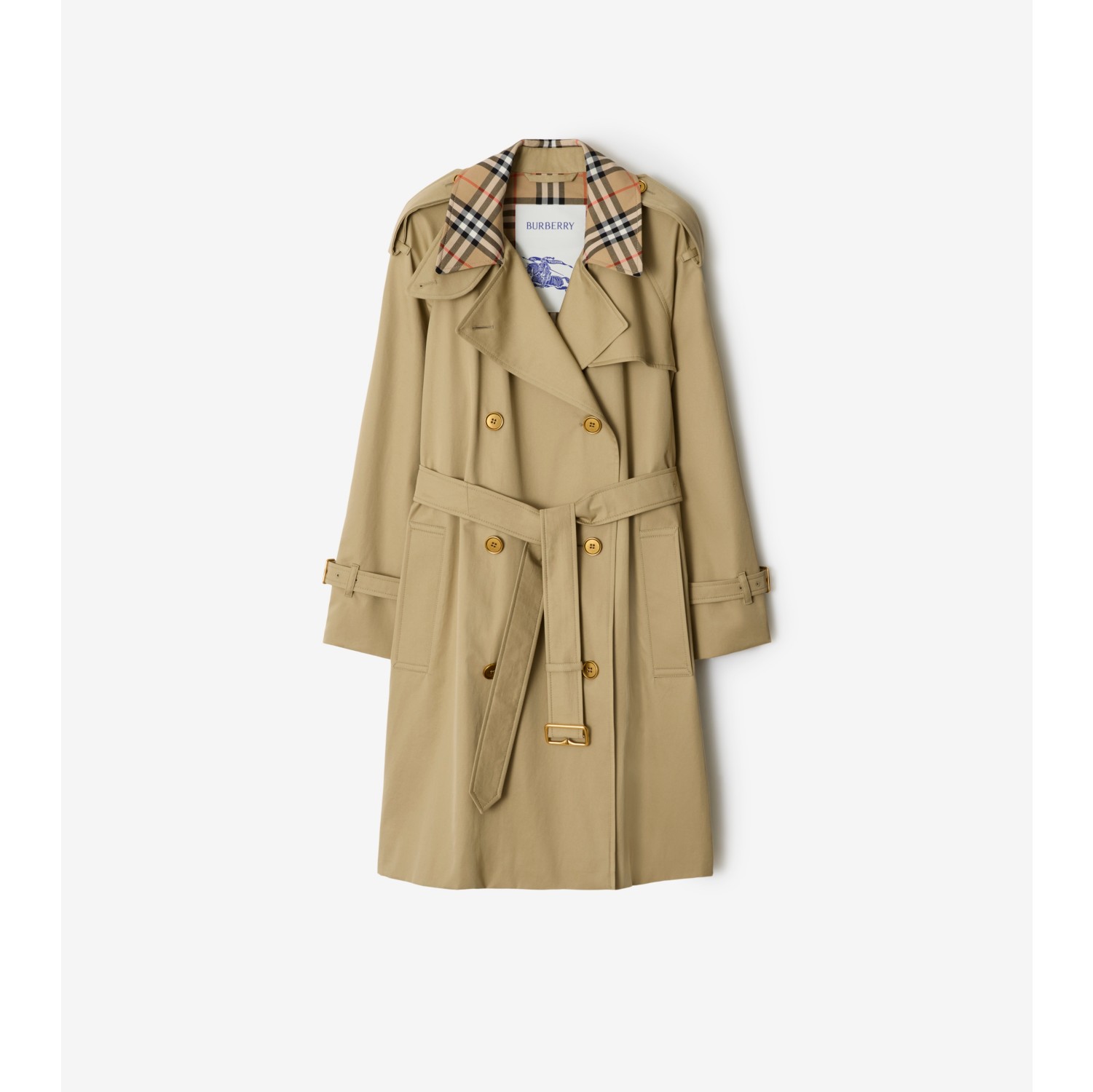 Mid-length Check Collar Castleford Trench Coat