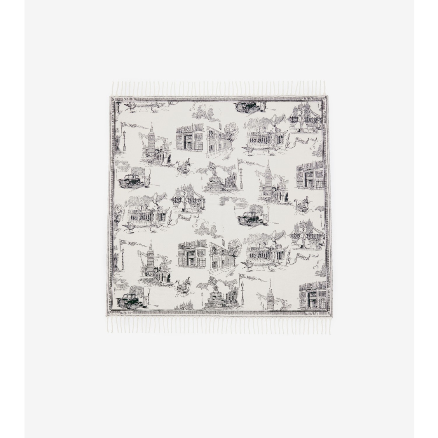 London Landmarks Cashmere Wool Blanket