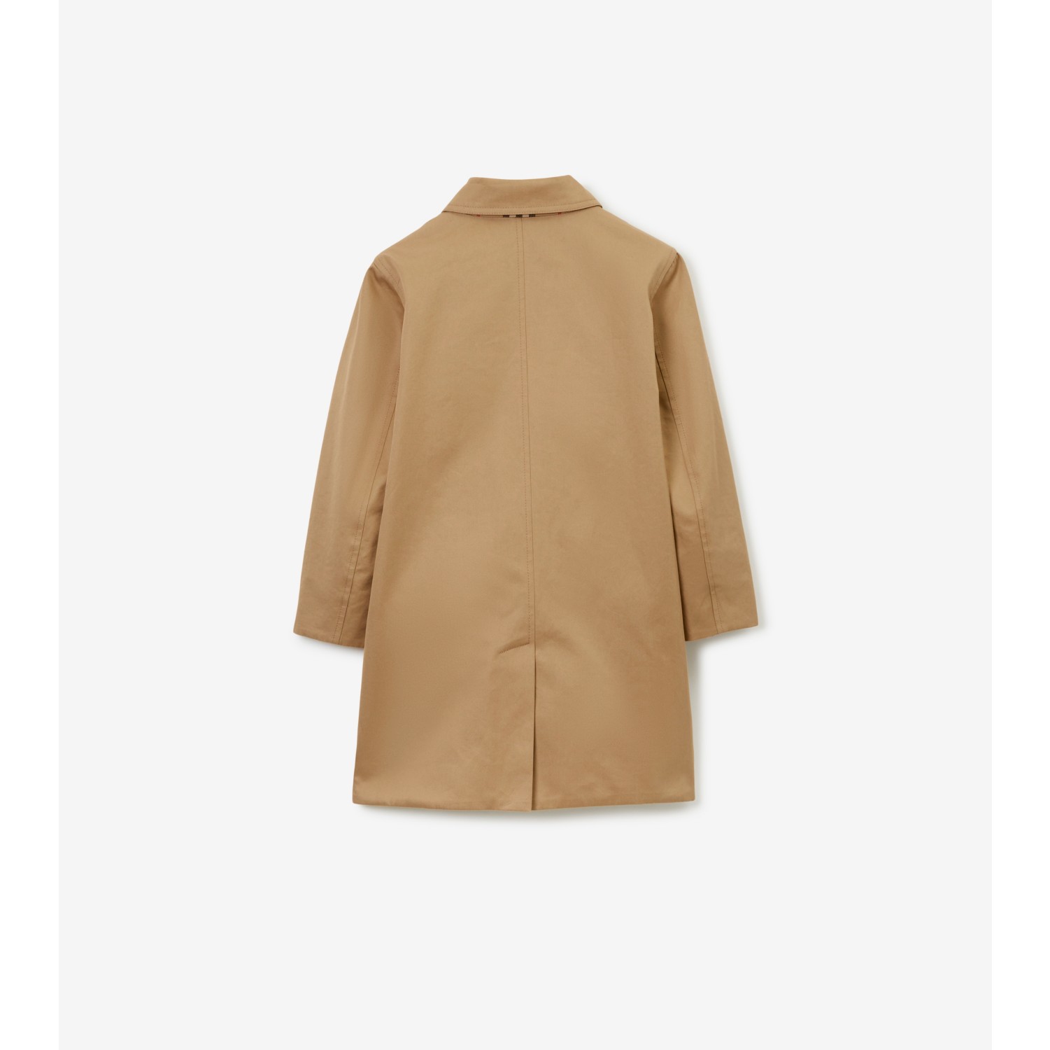 Car coat dupla face de gabardine em Check