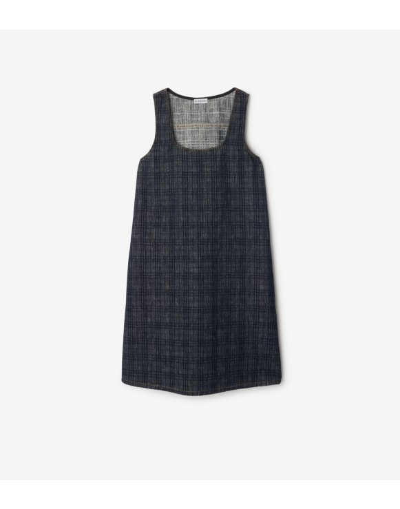 Check Denim Dress