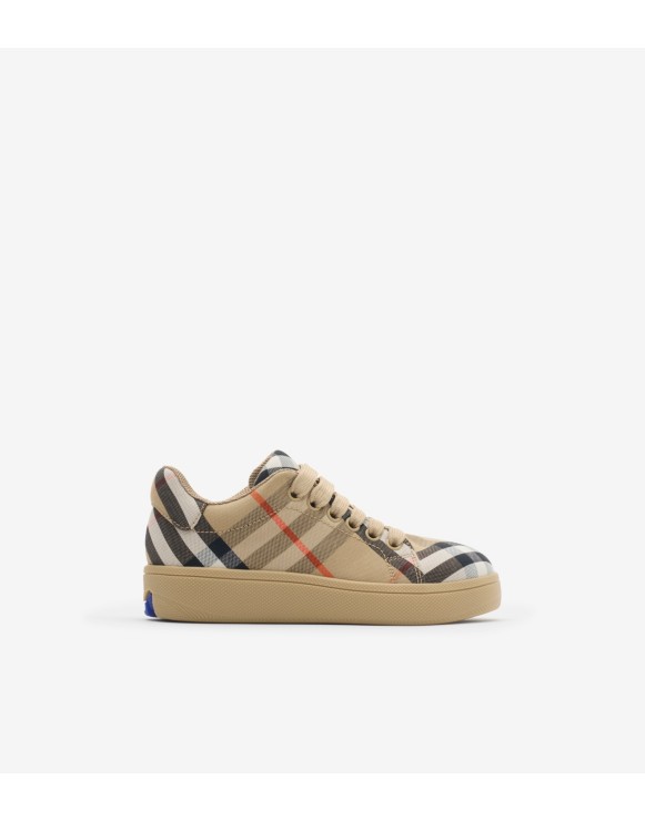 Check Cotton Sneakers