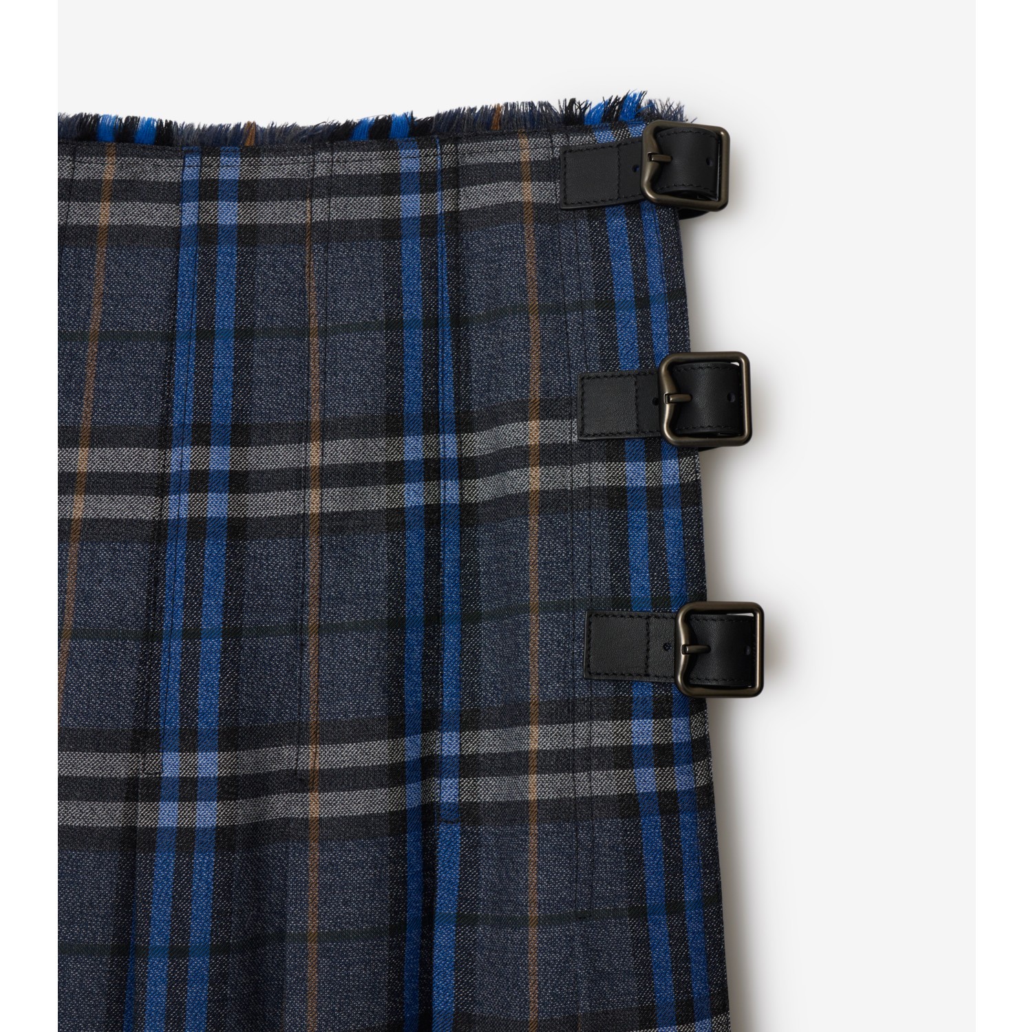 Check Wool Midi Kilt