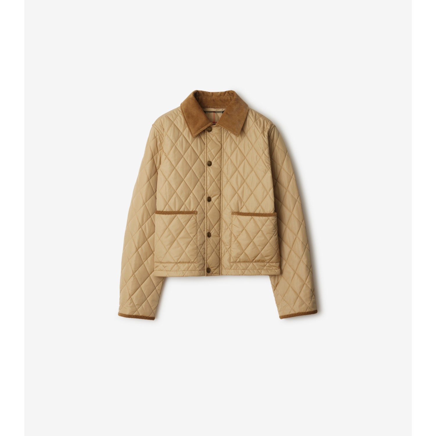 Cropped Quilted Nylon Jacket