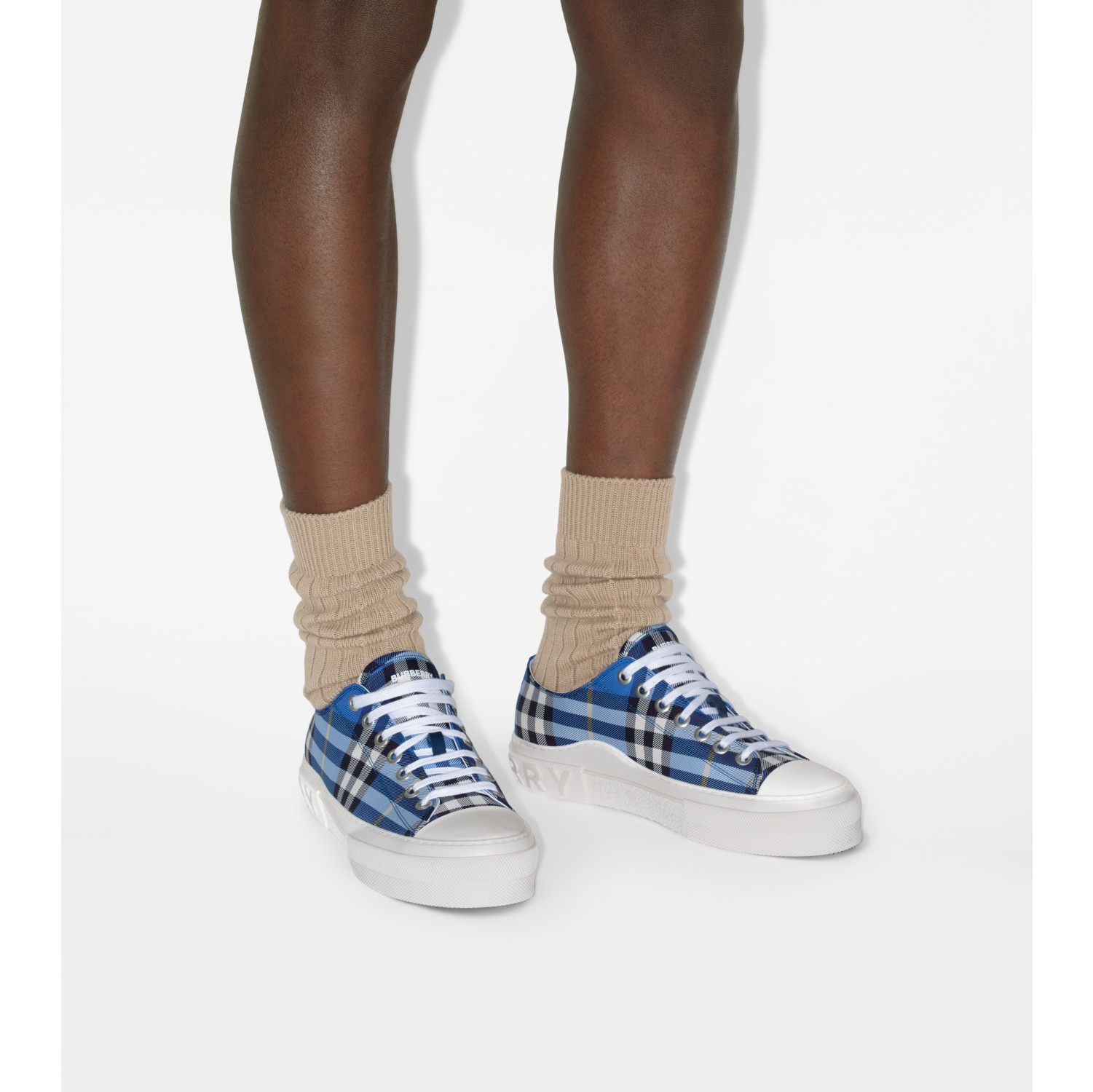 Check Nylon Blend Sneakers